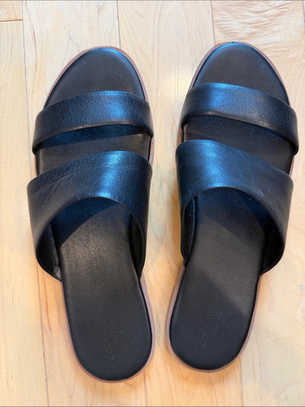 Cole Haan Black Findra Sandal Slides - Picture 3 of 7